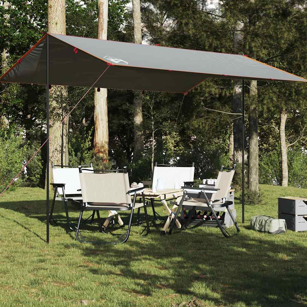 Vidaxx Camping-Markise wasserdicht 400x294 cm grau und orange