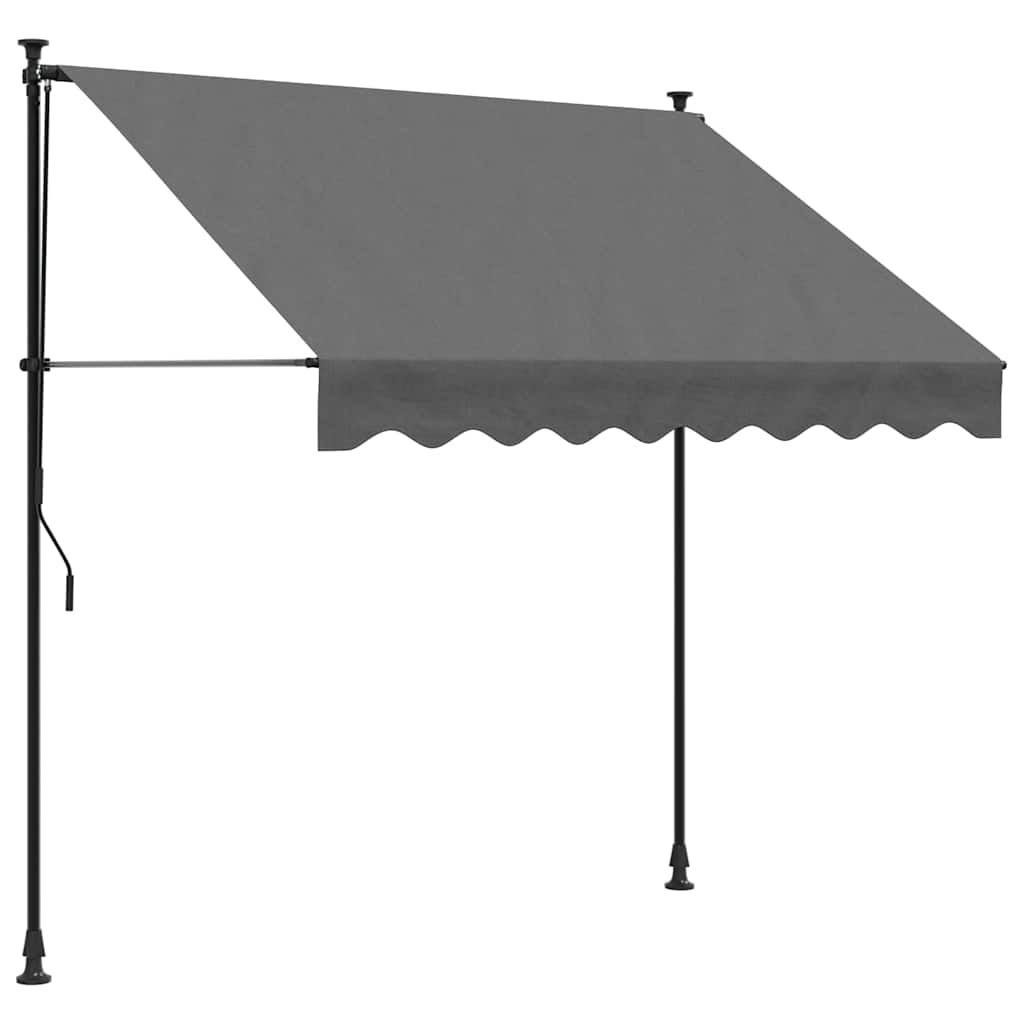 Vidaxx ausziehbare Markise 200x150 cm Stoff und Stahl Anthrazit