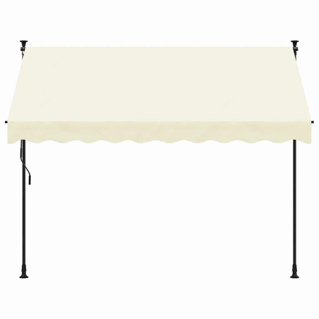 VidaXL Ausziehbare Markise 300x150 cm Stoff und Stahl cremefarben