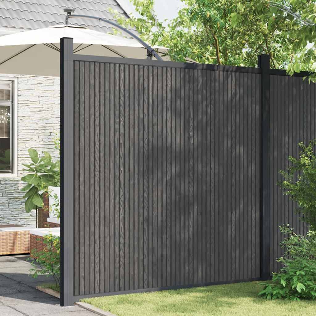 Vidaxxl Zaunelement 173x186 cm hkc grau