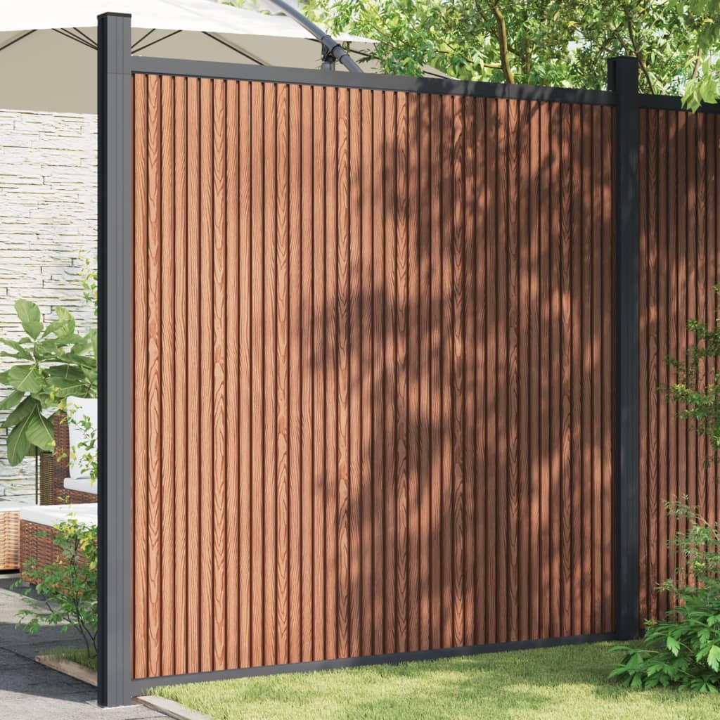VidaXL Zaunelement 180x186 cm HKC braun