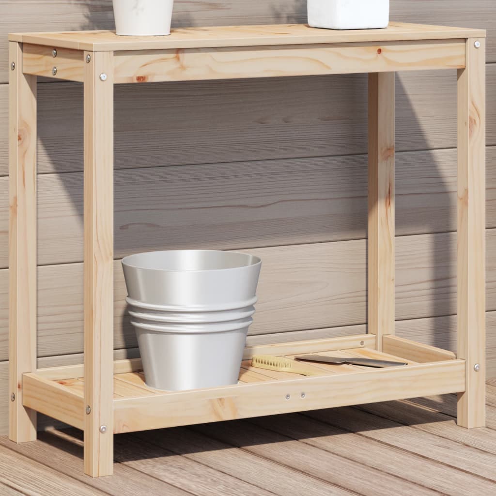 Vidaxx Pflanztisch mit Ablage 82,5x35x75 cm massives Kiefernholz