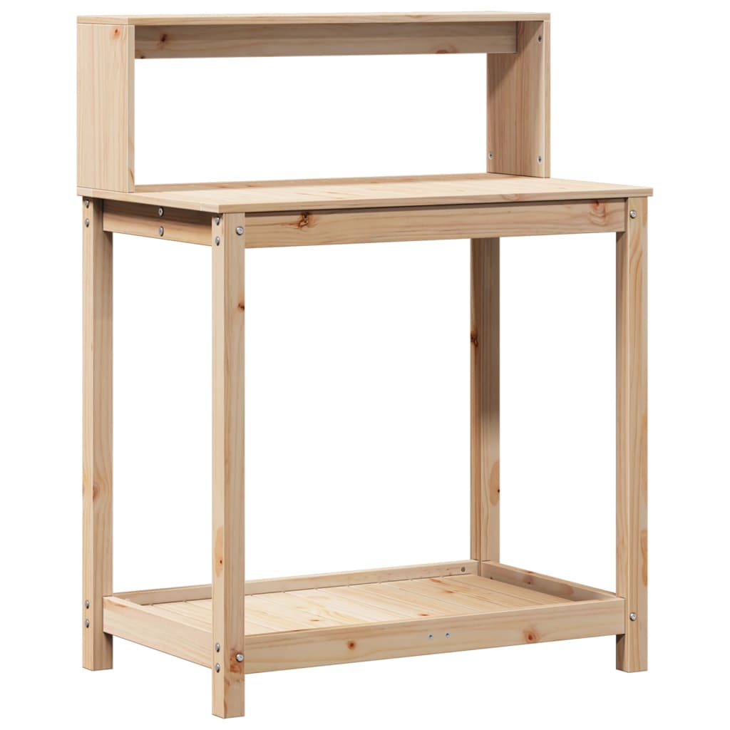 Vidaxx Pflanztisch mit Regalen 82,5x50x109,5 cm massives Kiefernholz