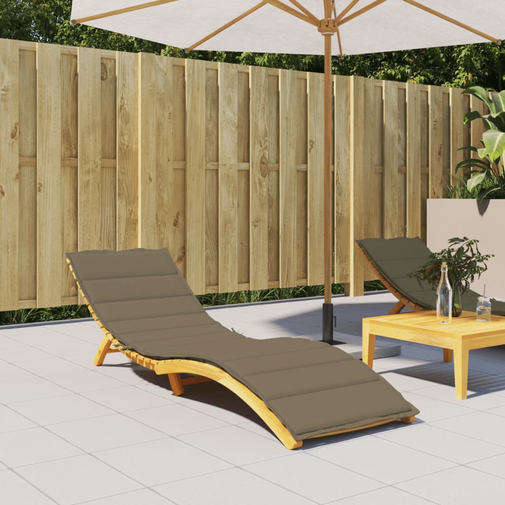VidaXL Liegekissen 200x70x4 cm Stoff Taupe meliert