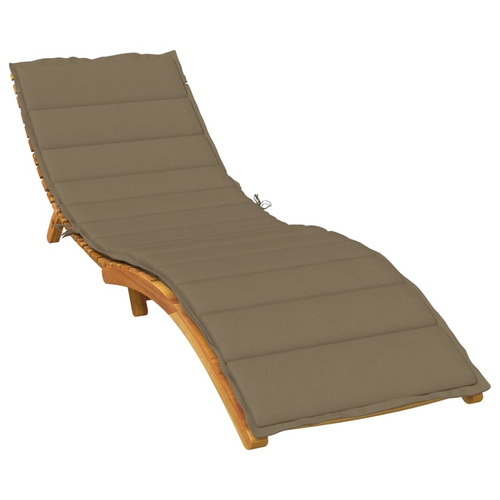 VidaXL Liegekissen 200x70x4 cm Stoff Taupe meliert