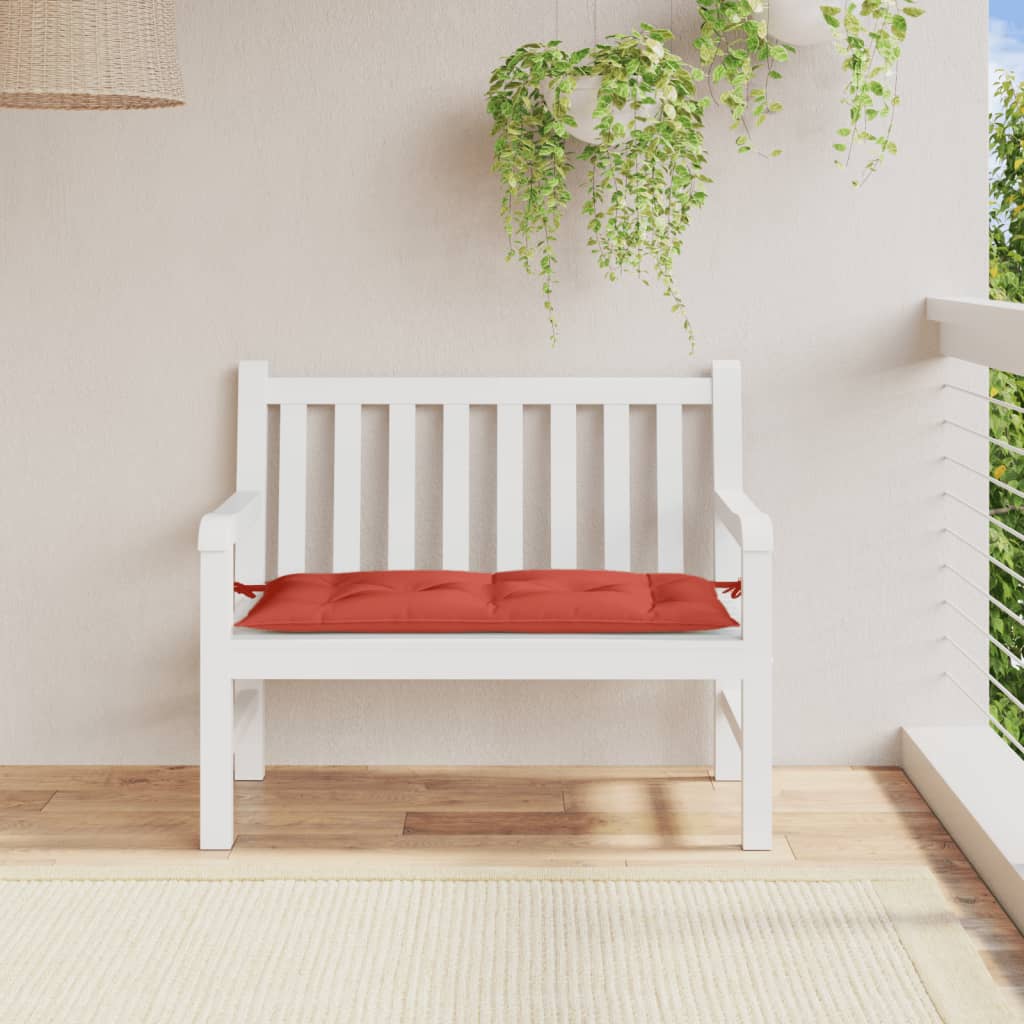 VidaXL Gartenbankauflage 100x50x7 cm Stoff rot gemischt