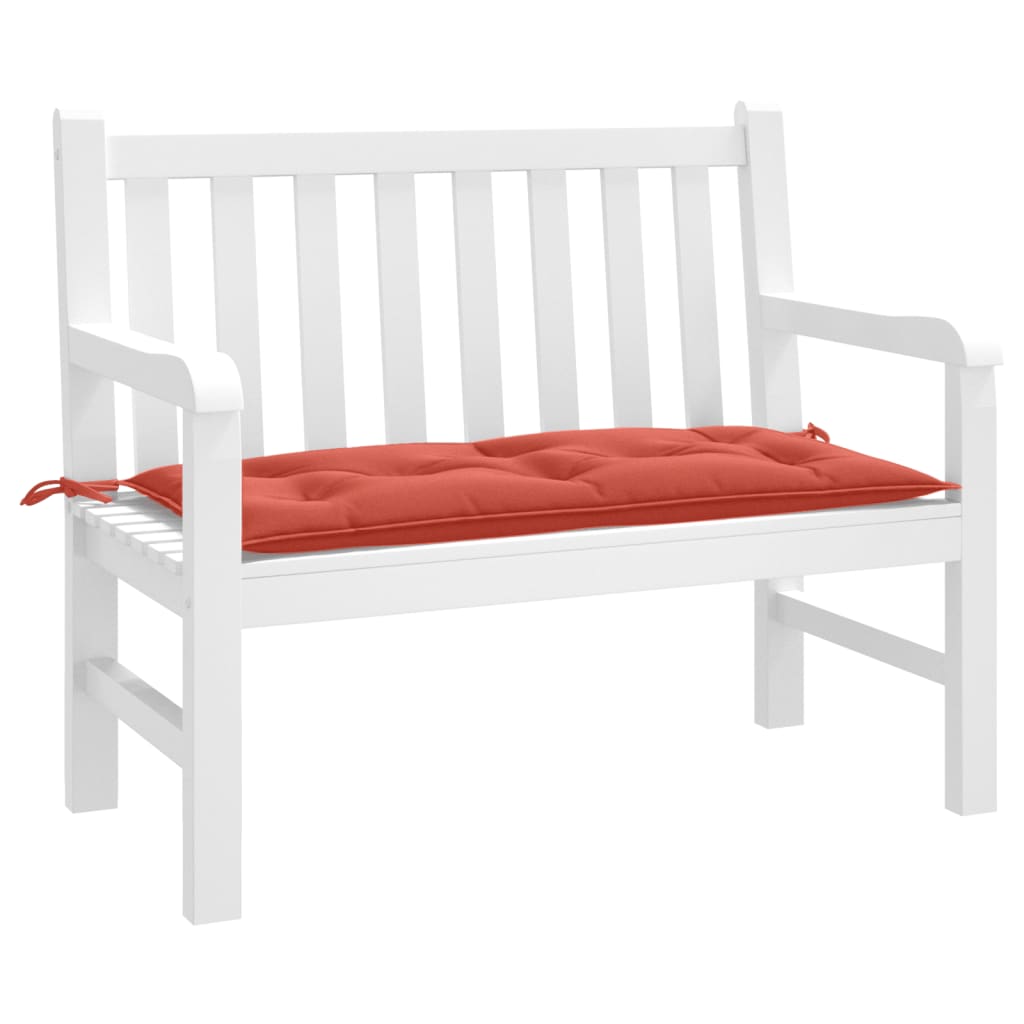 VidaXL Gartenbankauflage 100x50x7 cm Stoff rot gemischt