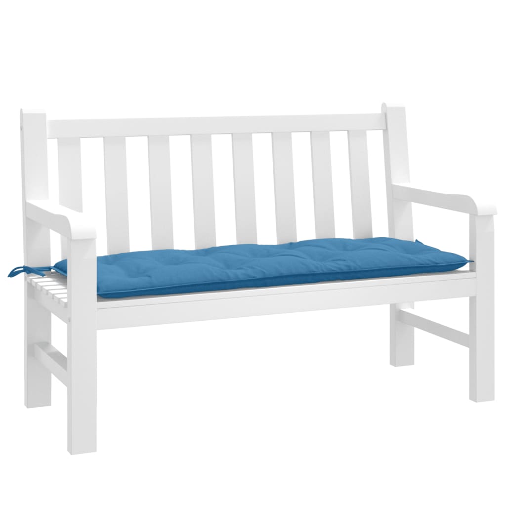 VidaXL Gartenbankauflage 120x50x7 cm Stoff blau gemischt