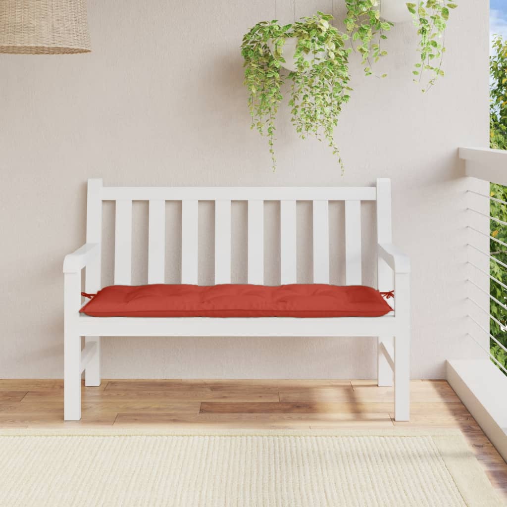 VidaXL Gartenbankauflage 120x50x7 cm Stoff rot gemischt