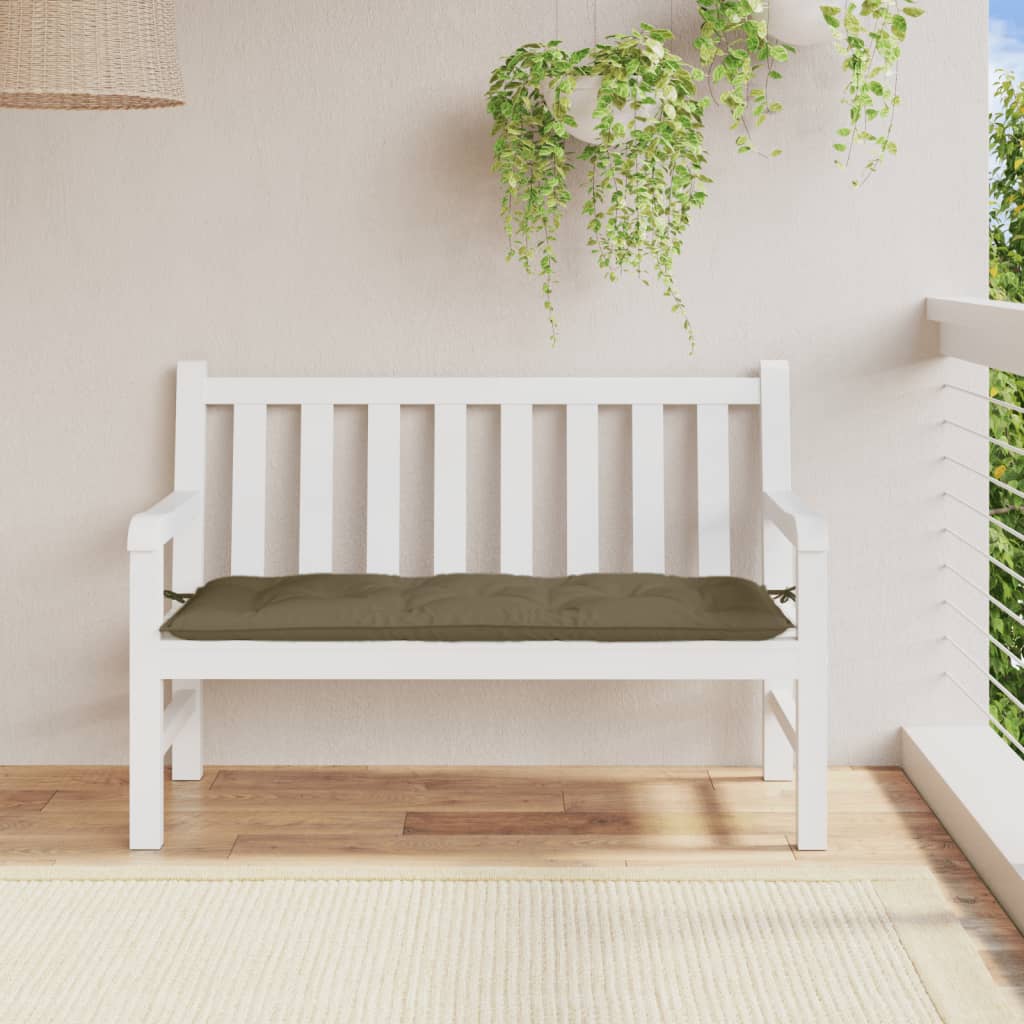 VidaXL Gartenbankauflage 120x50x7 cm Stoff Taupe meliert