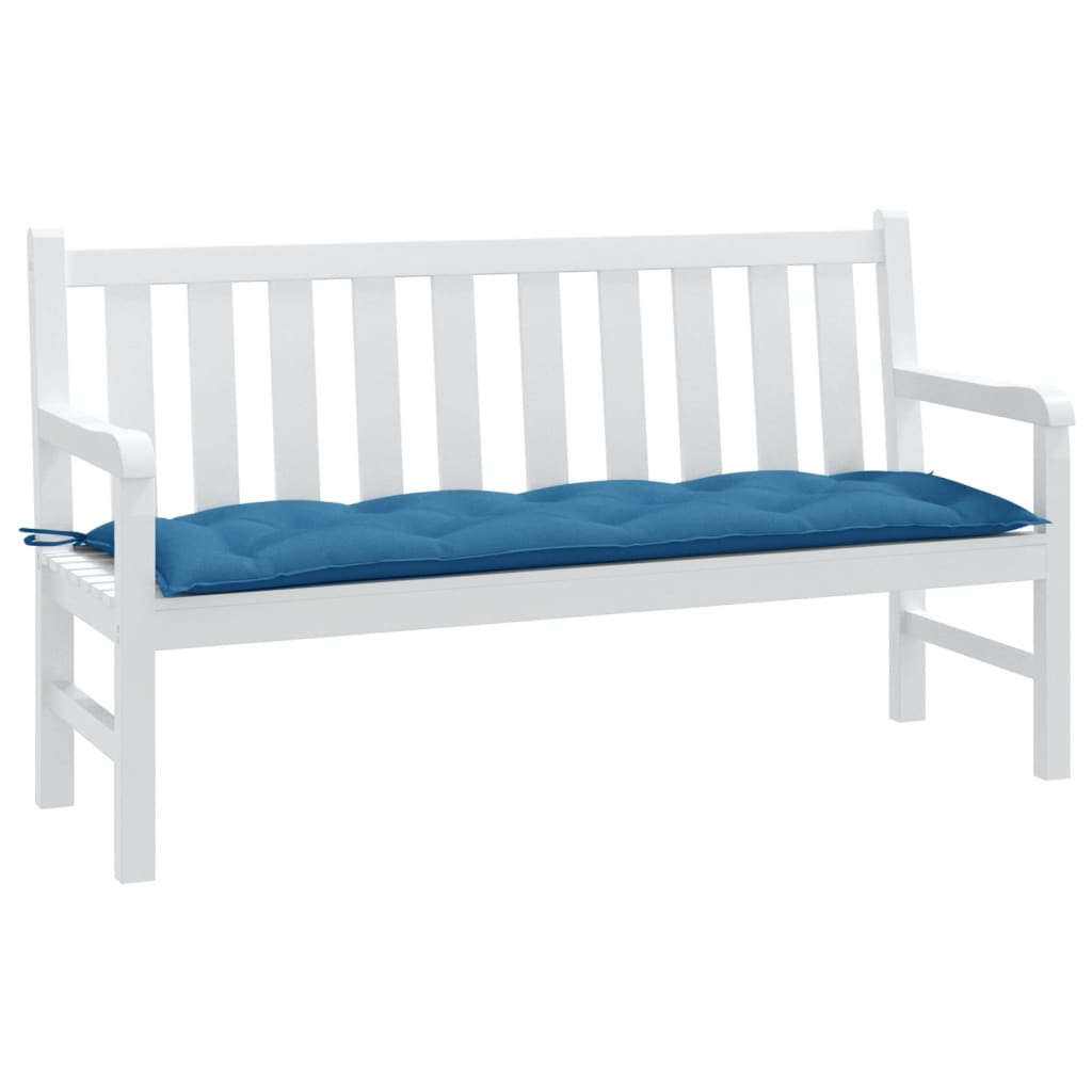 VidaXL Gartenbankauflage 150x50x7 cm Stoff blau gemischt