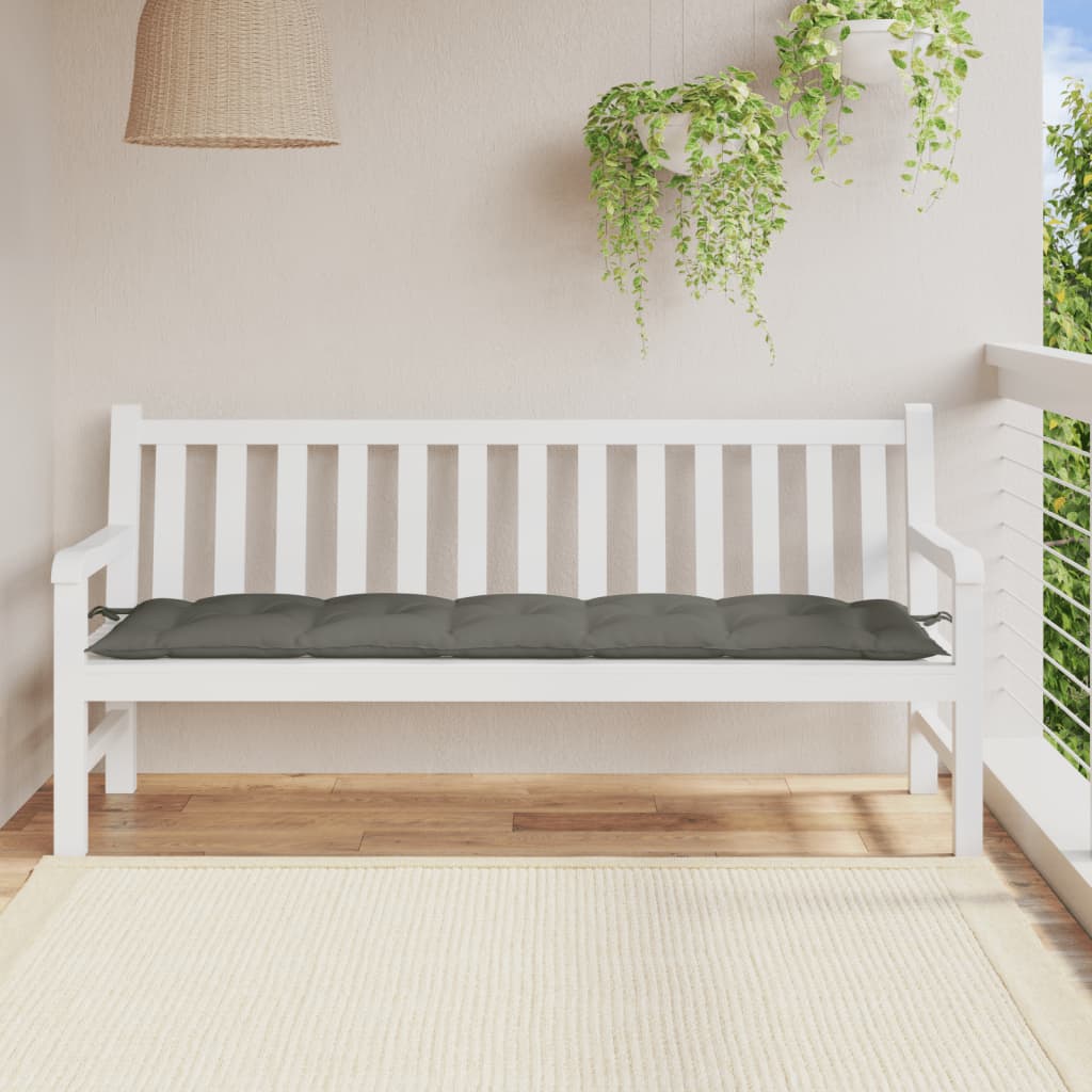 Vidaxx Gartenbankauflage 180x50x7 cm Stoff dunkelgrau gemischt