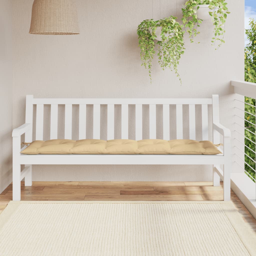VidaXL Gartenbankauflage 180x50x7 cm Stoff beige gemischt