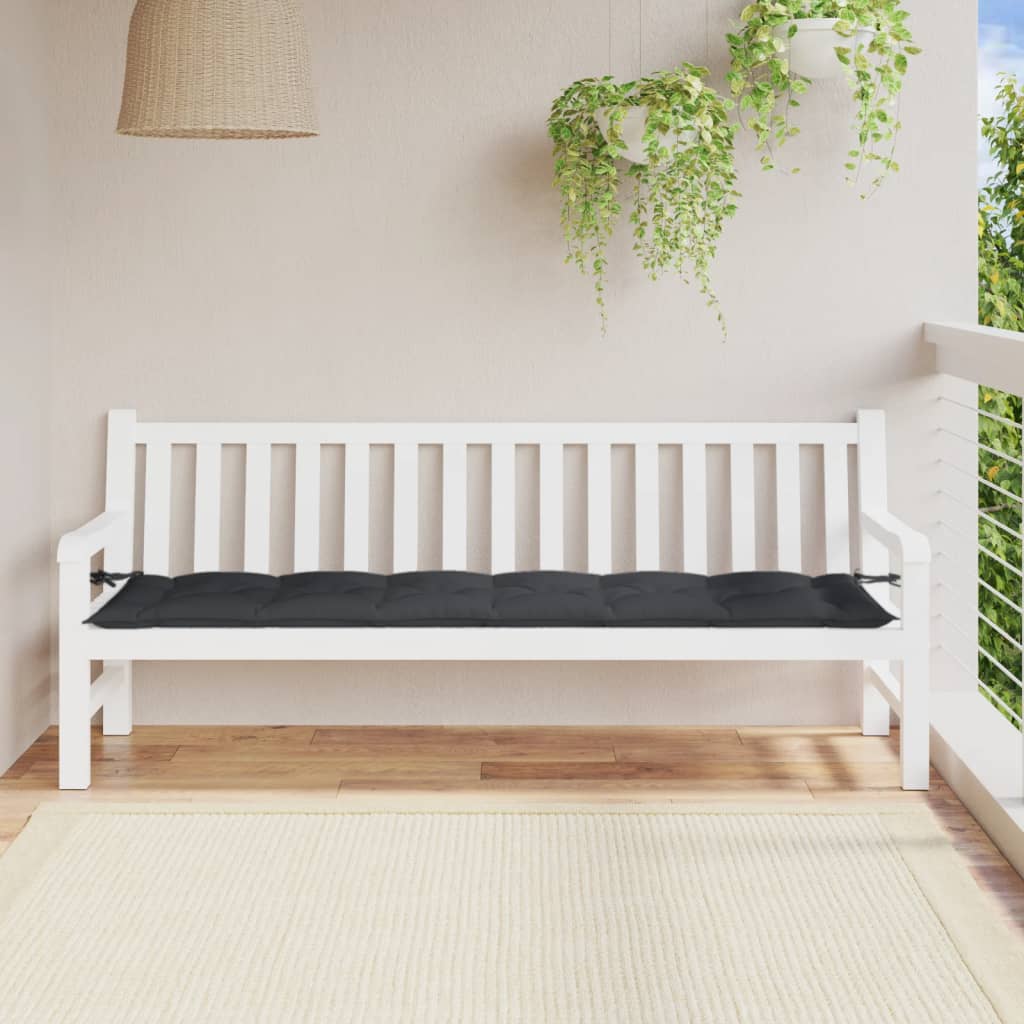 VidaXL Gartenbankauflage 200x50x7 cm Stoff, Anthrazit gemischt