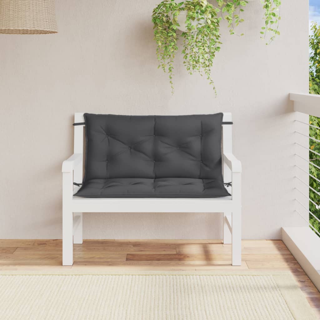 Vidaxx Gartenbankauflagen 2 Stück 100x50x7 cm Stoff Anthrazit gemischt