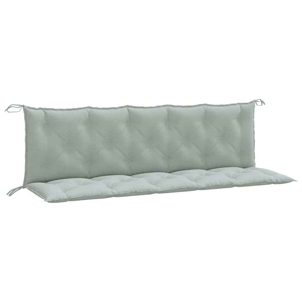 Vidaxx Gartenbankauflagen 2 Stück 180x50x7 cm Stoff hellgrau gemischt