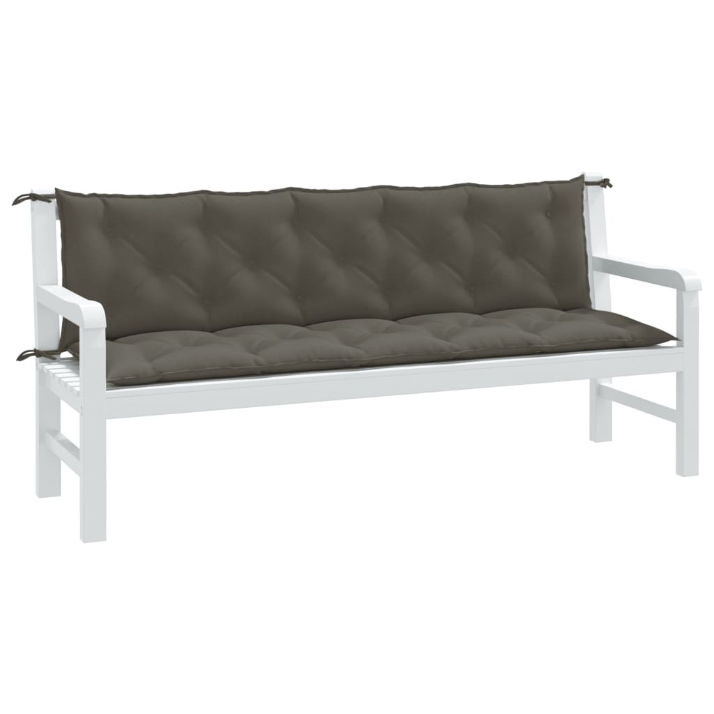 Vidaxx Gartenbankauflagen 2 Stück 180x50x7 cm Stoff dunkelgrau gemischt