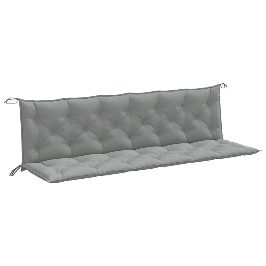 Vidaxx Gartenbankauflagen 2 Stück 200x50x7 cm Stoff hellgrau gemischt