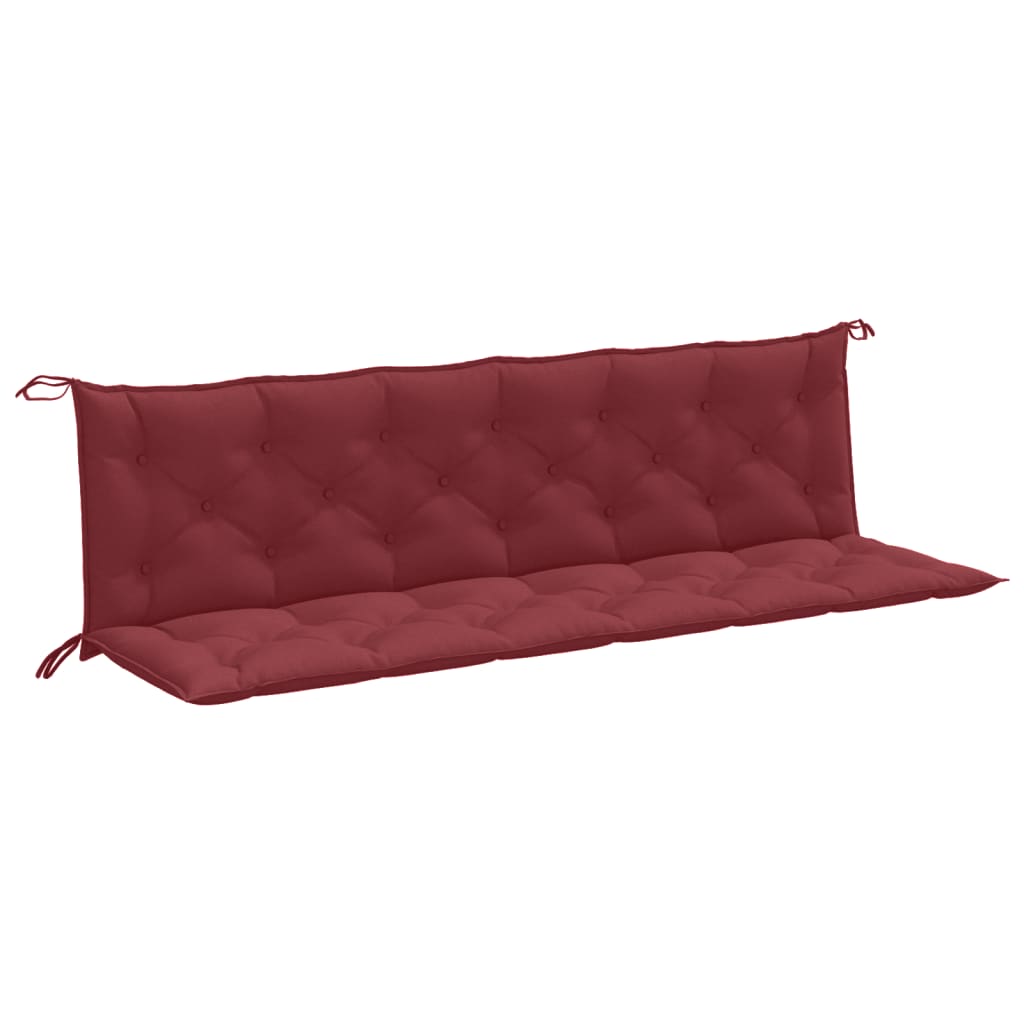 Vidaxx Gartenbankauflagen 2 Stk. 200x50x7 cm Stoff weinrot gemischt