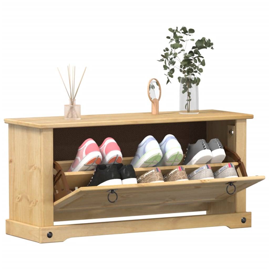 Vidaxx Schuhschrank Corona 99x32x47 cm massives Kiefernholz