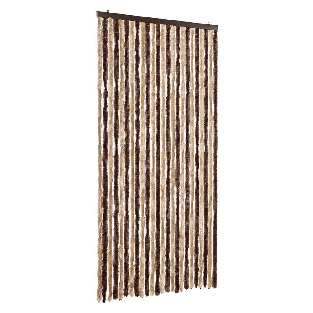 Vidaxx Fliegenvorhang 100x200 cm Chenille Beige und Hellbraun