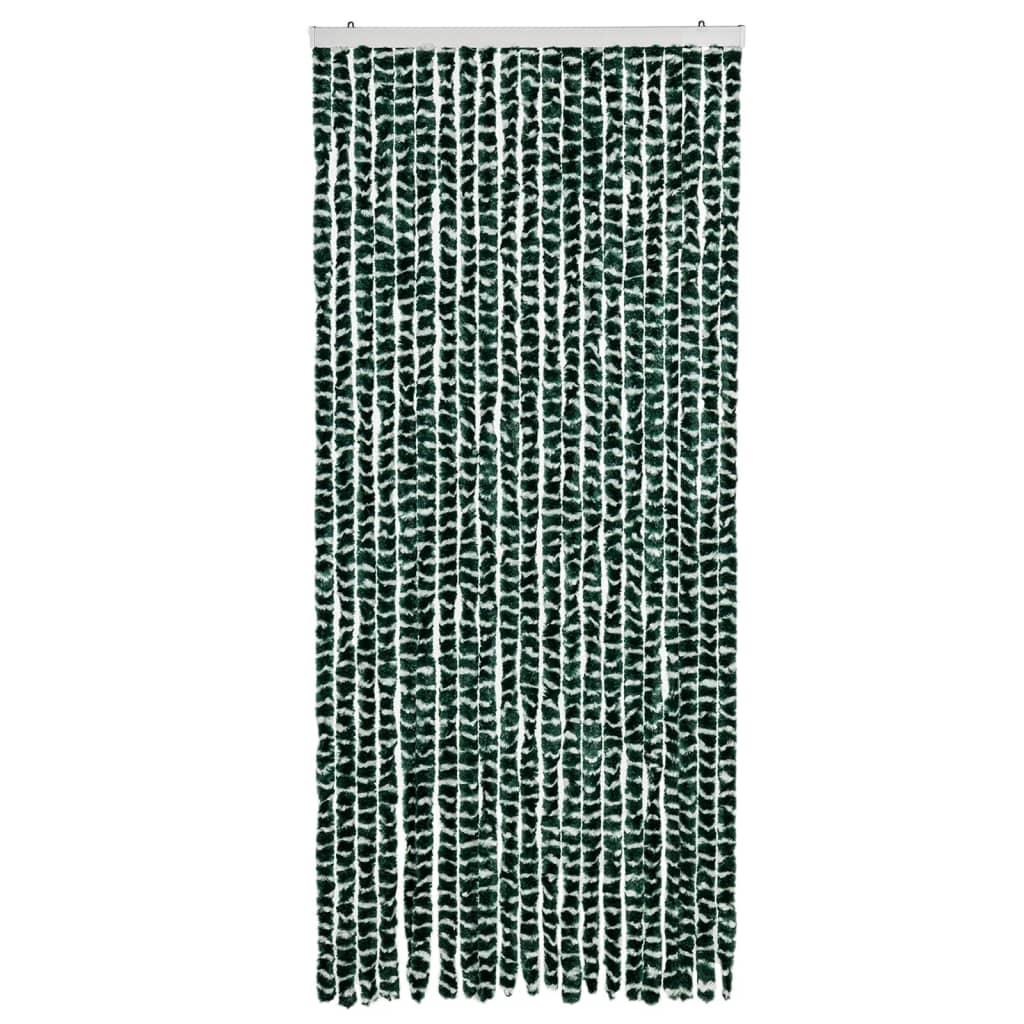 Vidaxx Fliegenvorhang 90x200 cm Chenille grün und weiß
