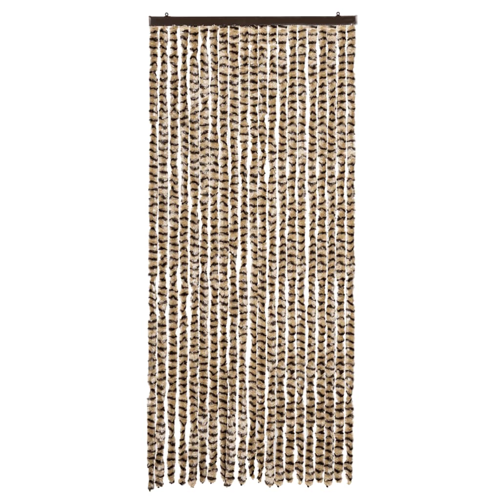 Vidaxx Fliegenvorhang 90x200 cm Chenille Beige und Braun
