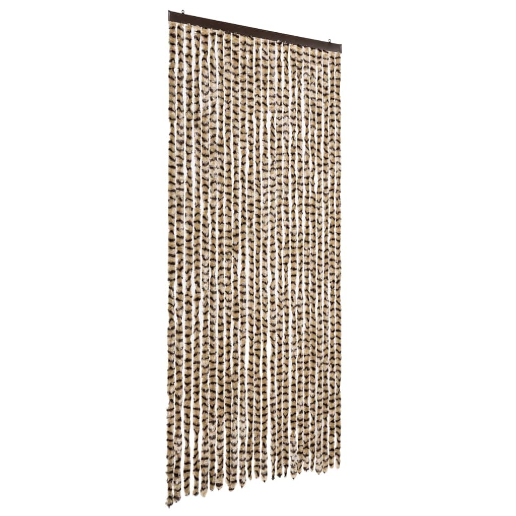 Vidaxx Fliegenvorhang 100x200 cm Chenille Beige und Braun