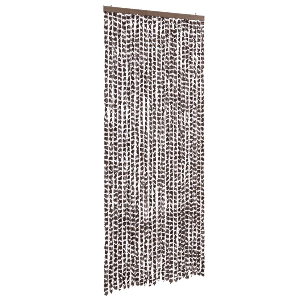 Vidaxx Fliegenvorhang 100x200 cm Chenille braun und weiß