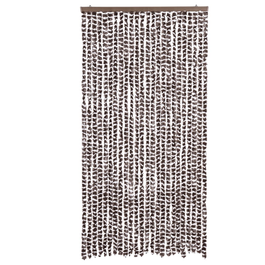 Vidaxx Fliegenvorhang 100x230 cm Chenille braun und weiß