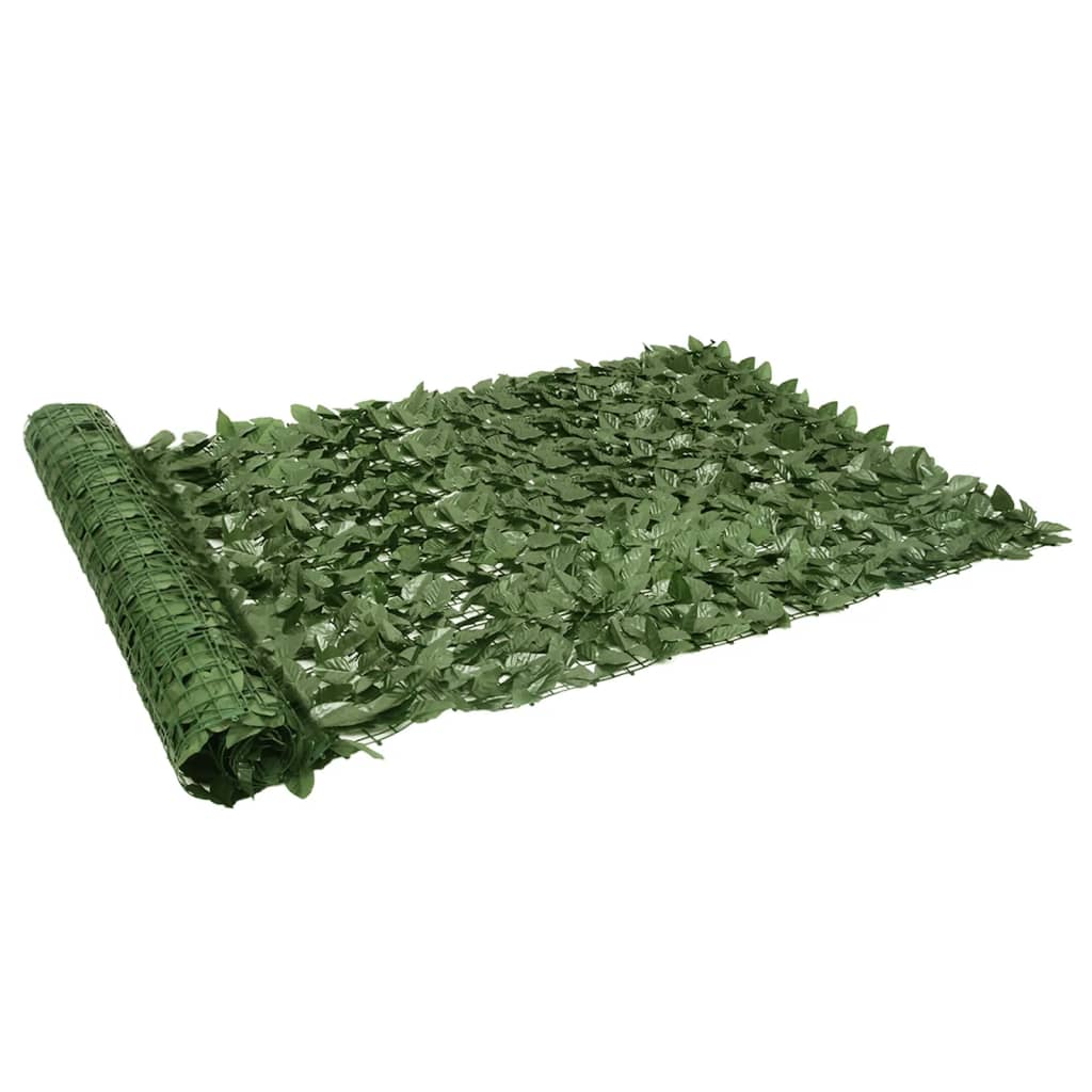 Vidaxxl Balkonschirm mit dunkelgrünen Blättern 300x150 cm
