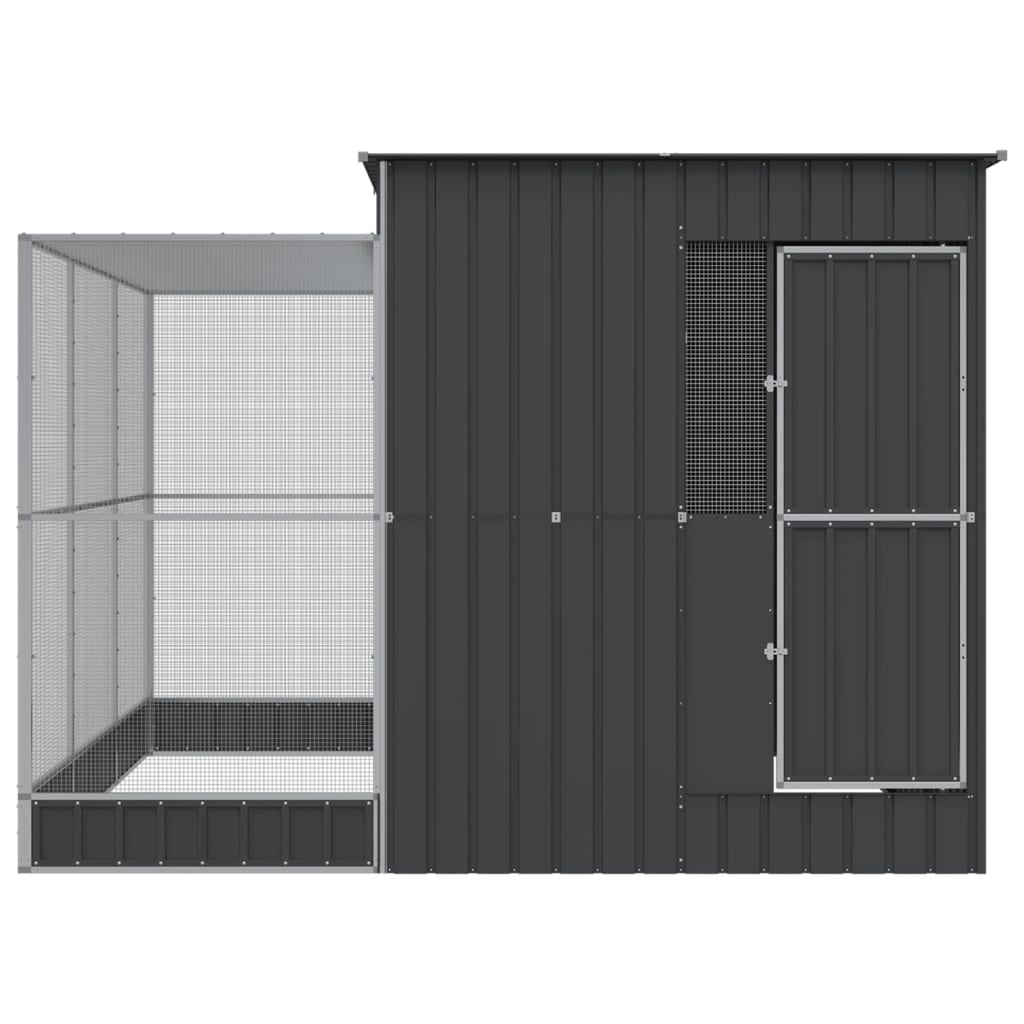 VidaXL Voliere mit Erweiterung 290x303x216 cm Stahl Silber