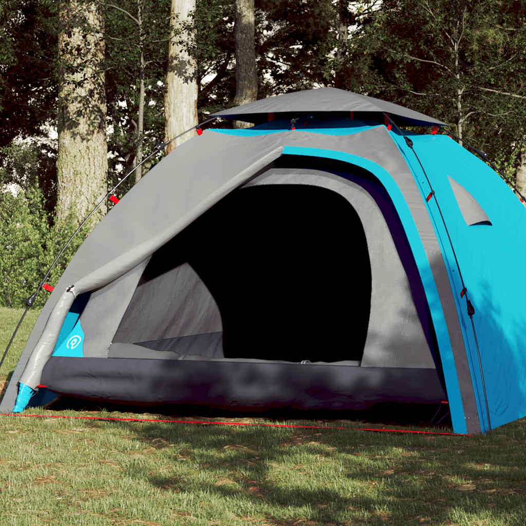 Vidaxl Kuppelzelt 4-Personen Schnellspanner blau