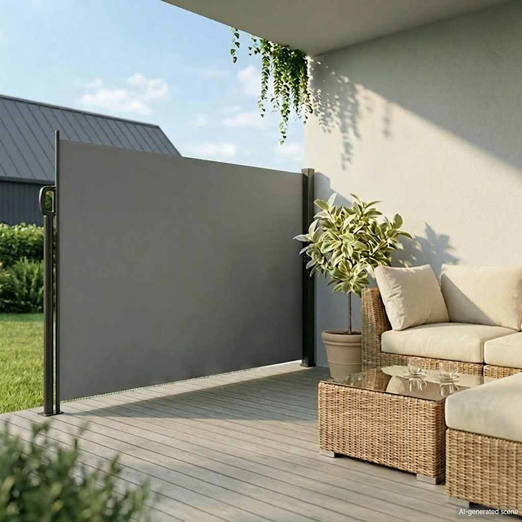 Vidaxx ausziehbarer Windschutz 200x300 cm Anthrazit