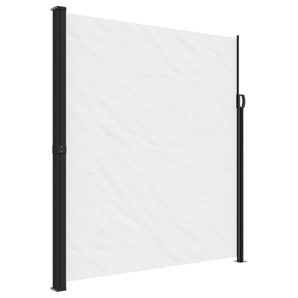 VidaXL Ausziehbarer Windschutz 220x300 cm weiß