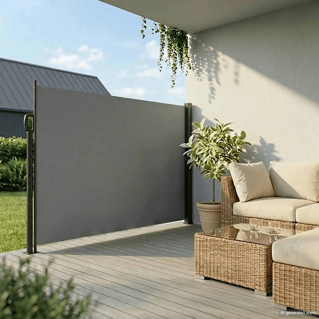 Vidaxx ausziehbarer Windschutz 220x300 cm Anthrazit