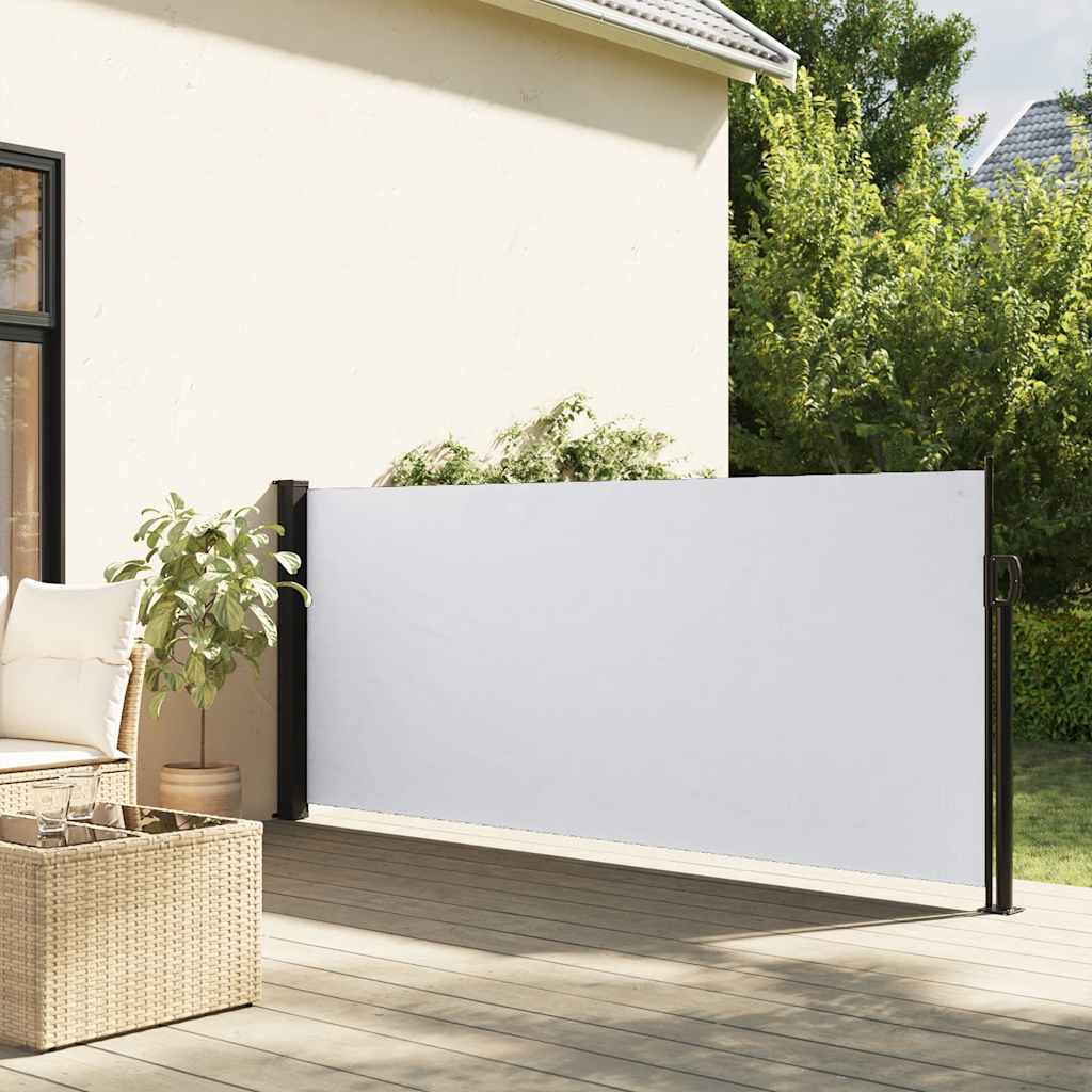 Vidaxx ausziehbarer Windschutz 100x500 cm weiß