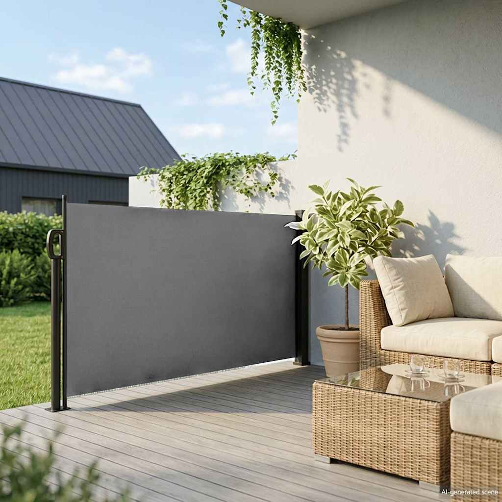 Vidaxx ausziehbarer Windschutz 100x500 cm Anthrazit