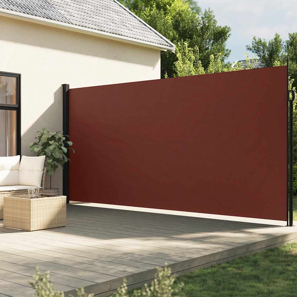 VidaXL Ausziehbarer Windschutz 220x500 cm braun
