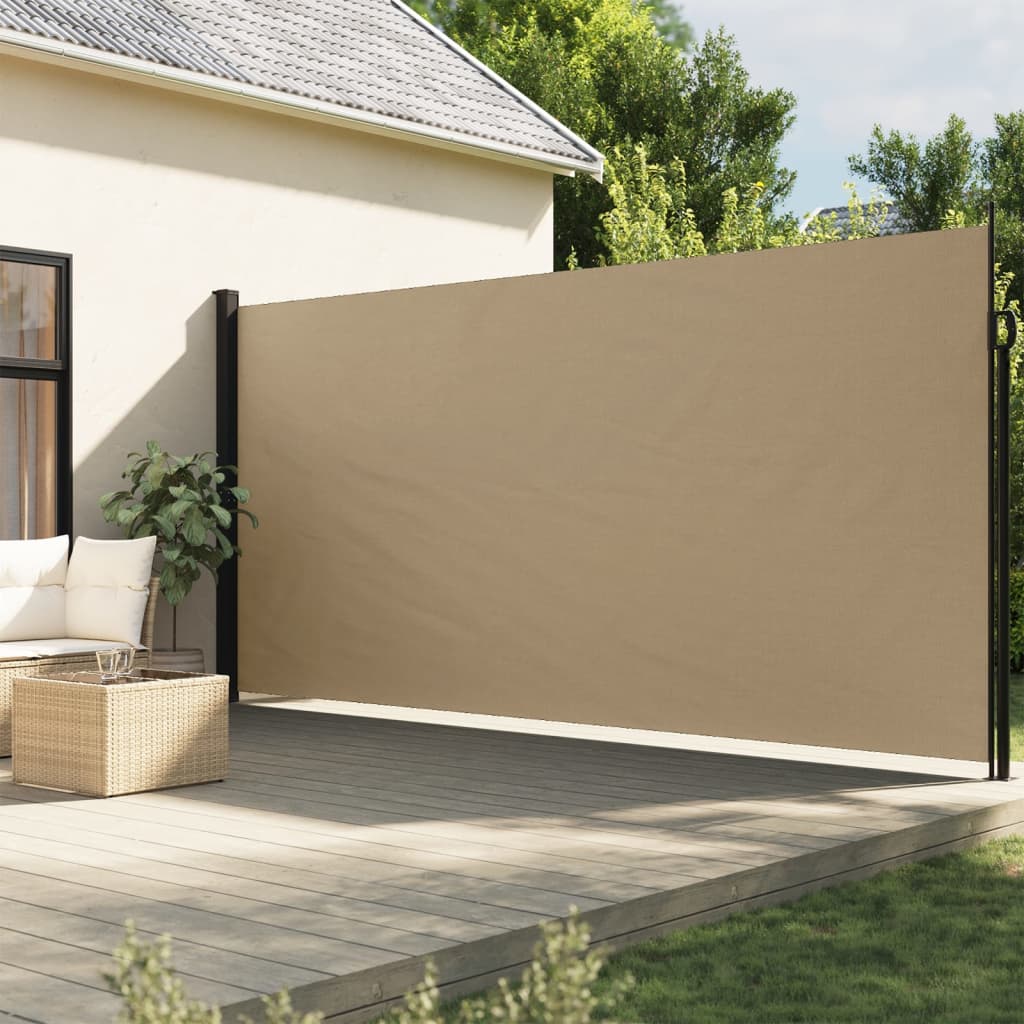 VidaXL Ausziehbarer Windschutz 220x500 cm beige