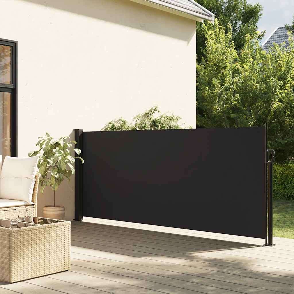 Vidaxx ausziehbarer Windschutz 120x600 cm schwarz