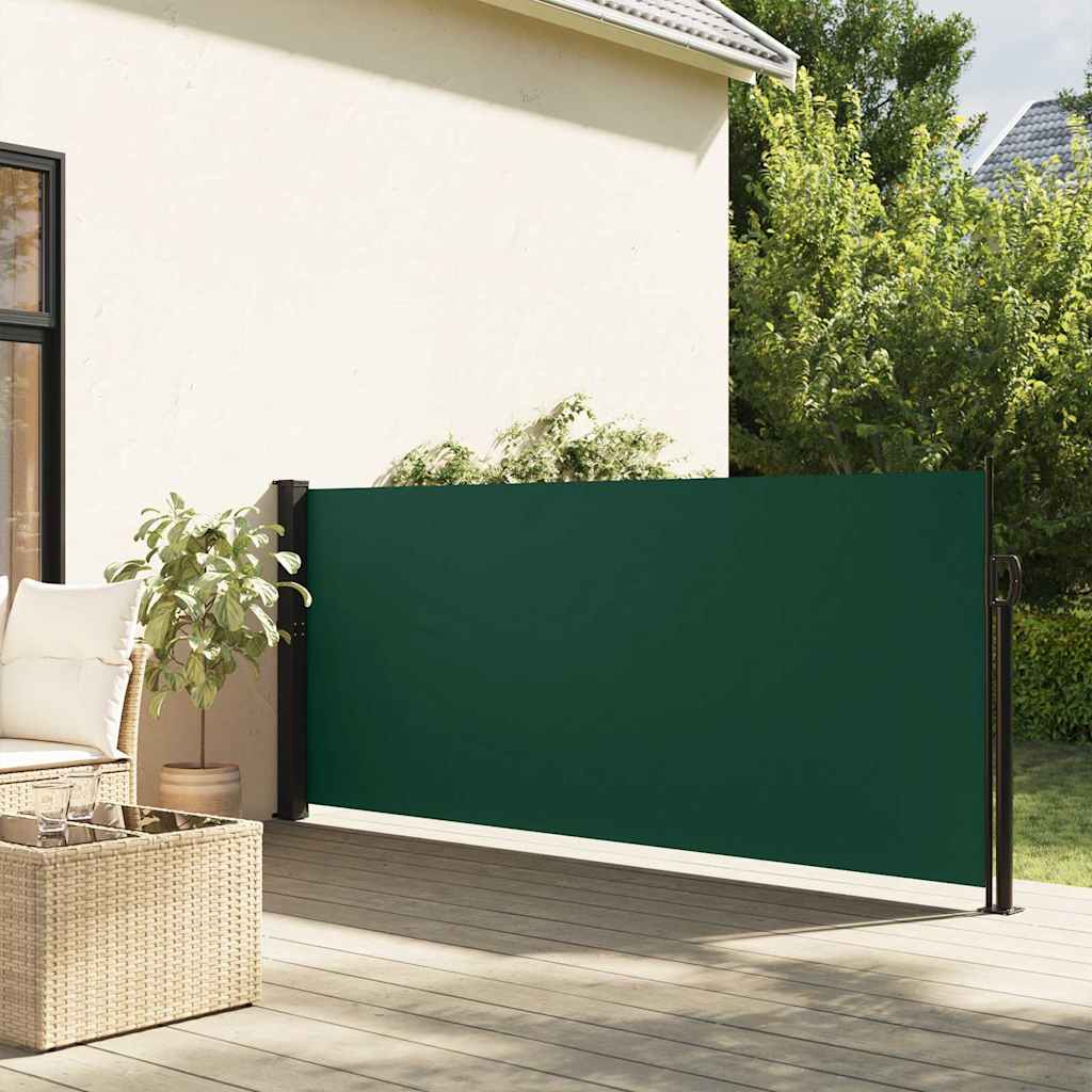 Vidaxx ausziehbarer Gartenschirm 140x600 cm dunkelgrün
