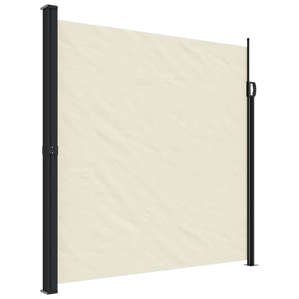 Vidaxx ausziehbarer Windschutz 200x600 cm cremefarben