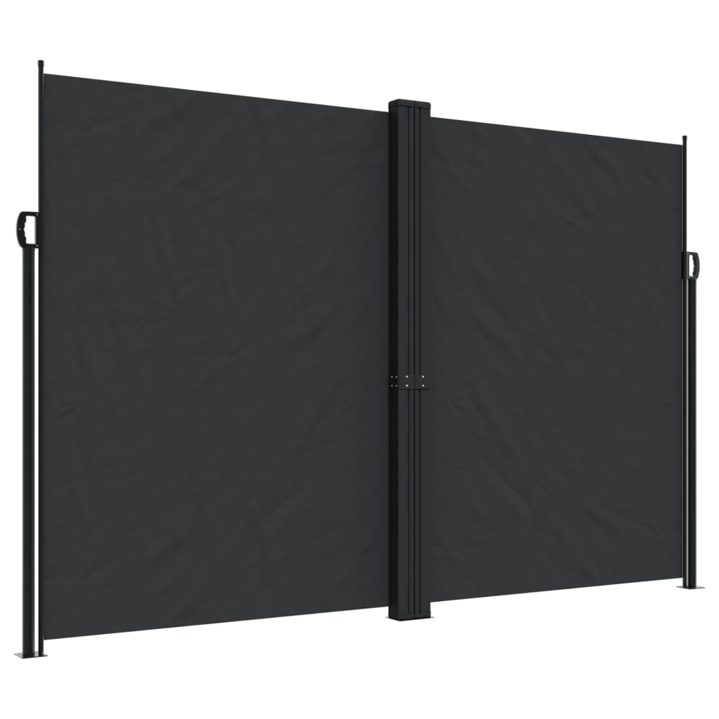 Vidaxx ausziehbarer Windschutz 220x600 cm schwarz