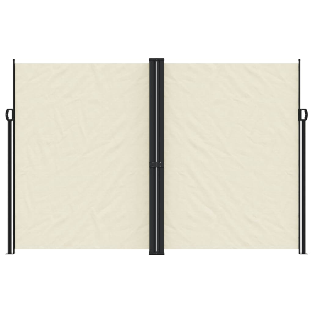 Vidaxx ausziehbarer Windschutz 220x600 cm cremefarben