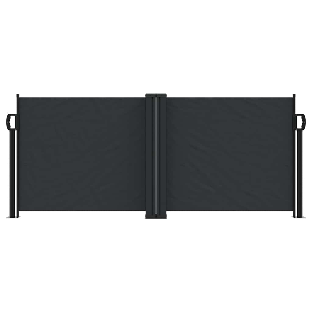 Vidaxx ausziehbarer Windschutz 100x1000 cm schwarz