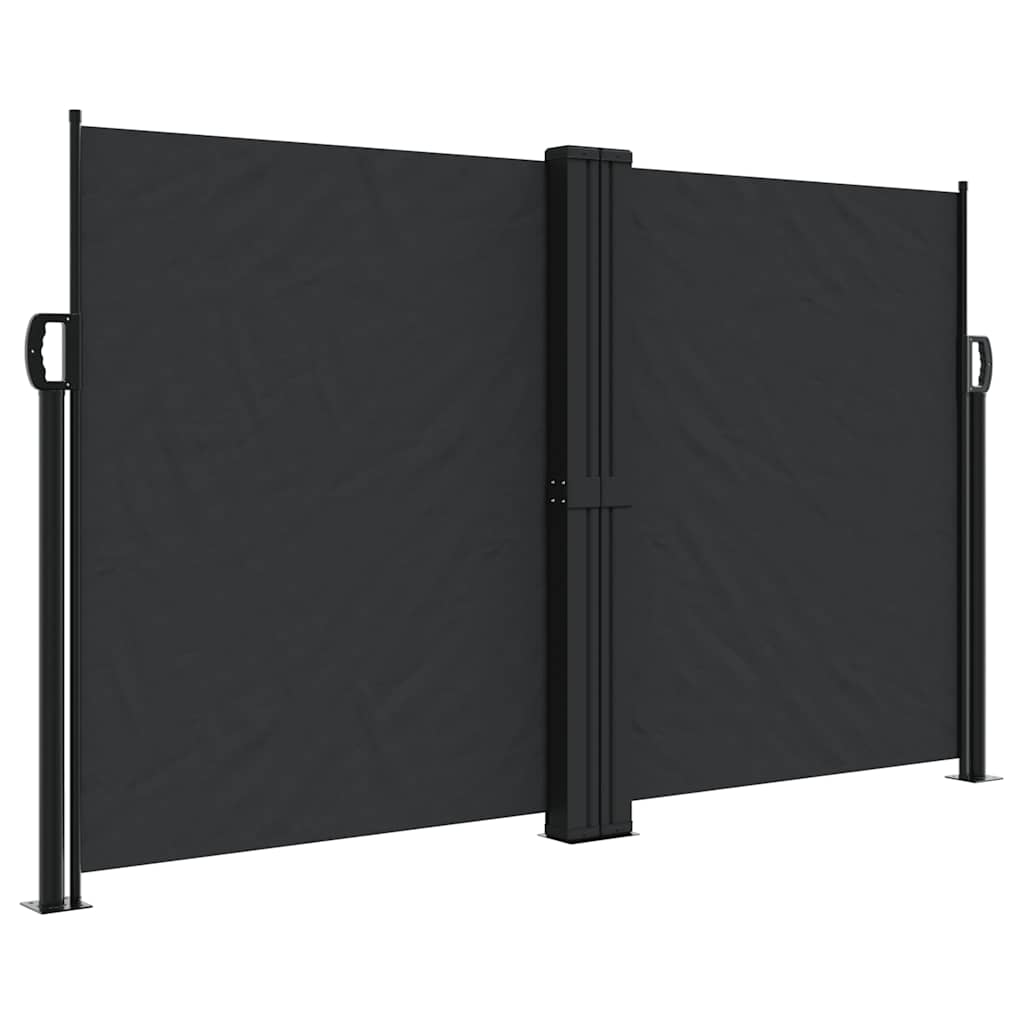 Vidaxx ausziehbarer Windschutz 140x1000 cm schwarz