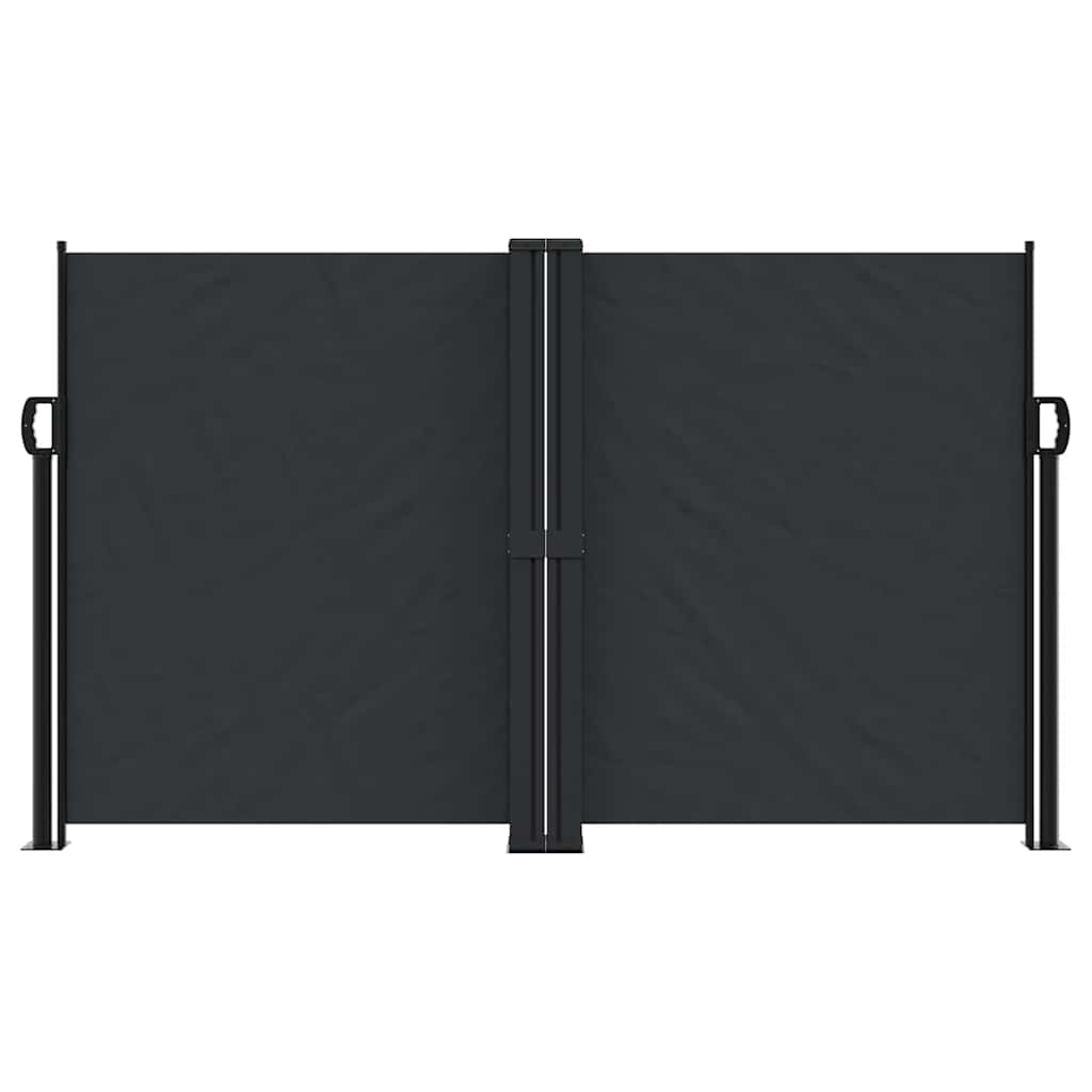 Vidaxx ausziehbarer Windschutz 140x1000 cm schwarz