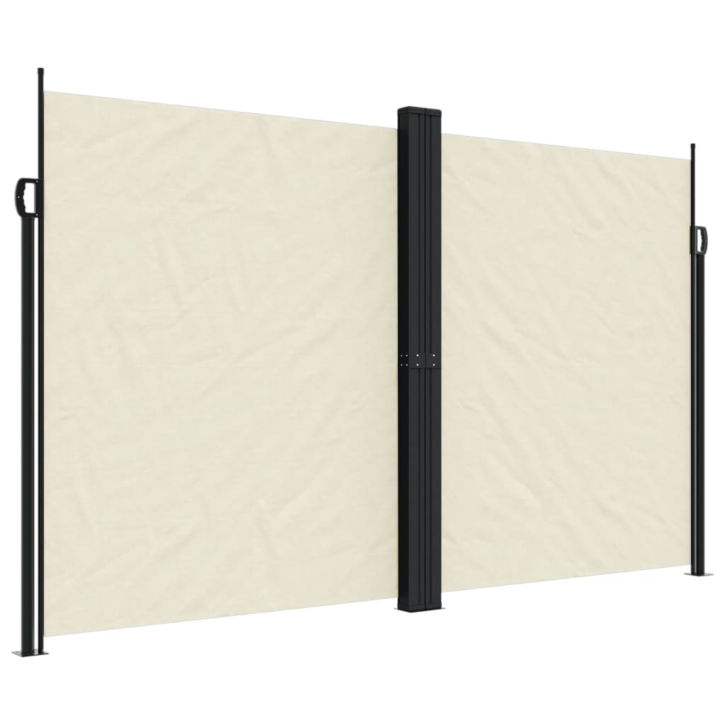 Vidaxx ausziehbarer Windschutz 200x1000 cm cremefarben
