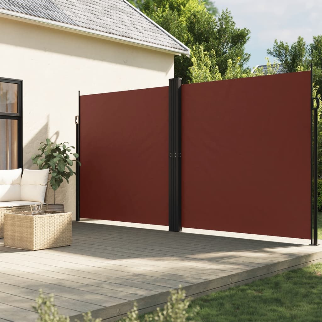 Vidaxx ausziehbarer Windschutz 220x1000 cm braun